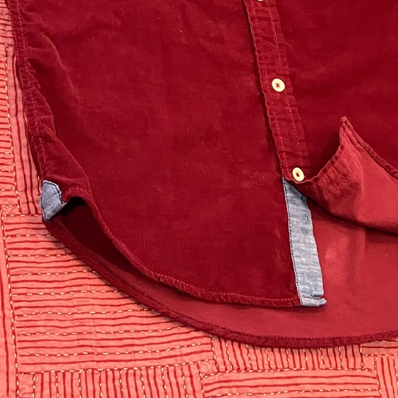 Tommy Hilfiger men’s size XS burgundy red Corduroy Shirt - Picture 15 of 15